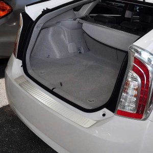 Toyota Prius Rear Bumper Sill Cover - Omac - Gloss Silver - 2012-2017